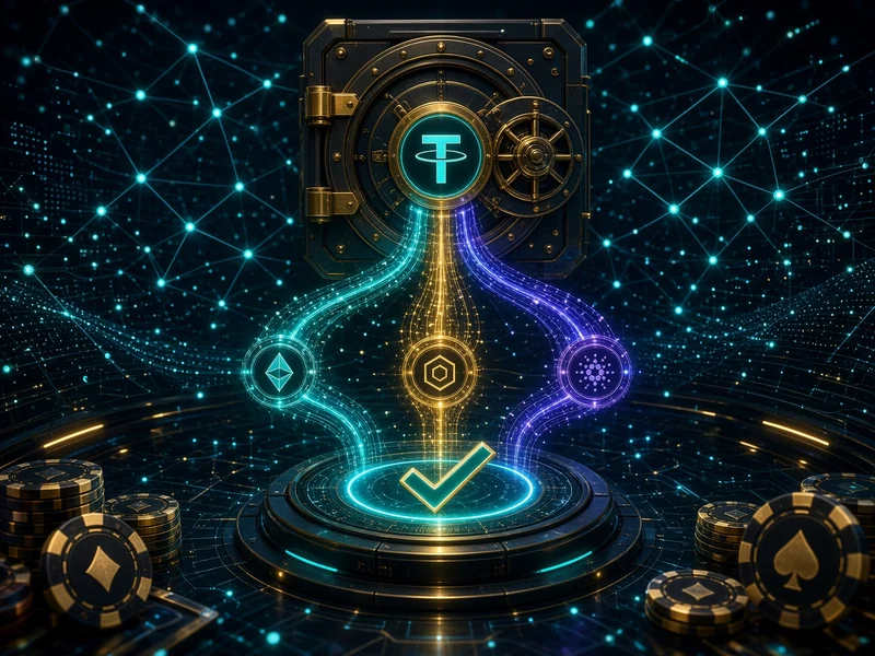 USDT 入金的網絡核對說明圖，展示USDT 不同區塊鏈網絡與錢包地址一致性核對